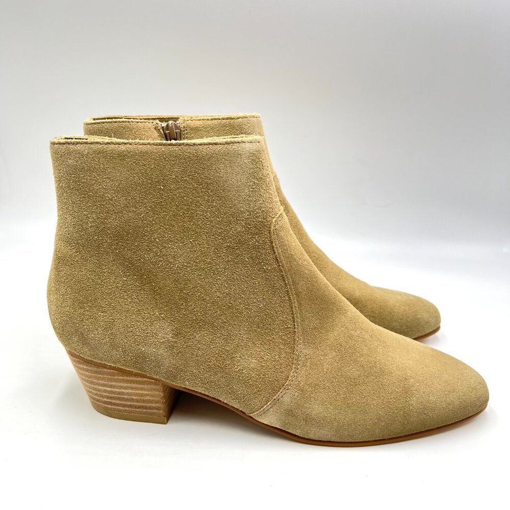 Soludos Womens Size 9 Tan Light Brown Beige Suede Leather Lola Ankle Boots Shoes